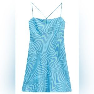 Zara Satin Effect Printed Dress